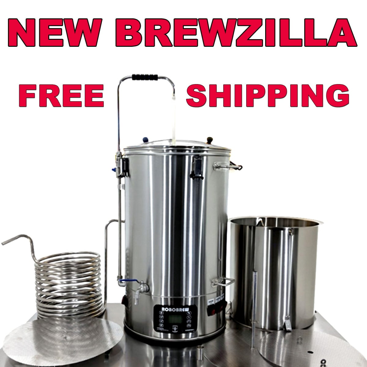 Get Free Shipping on the new high capacity Brew Zilla Electric Home Brewery
