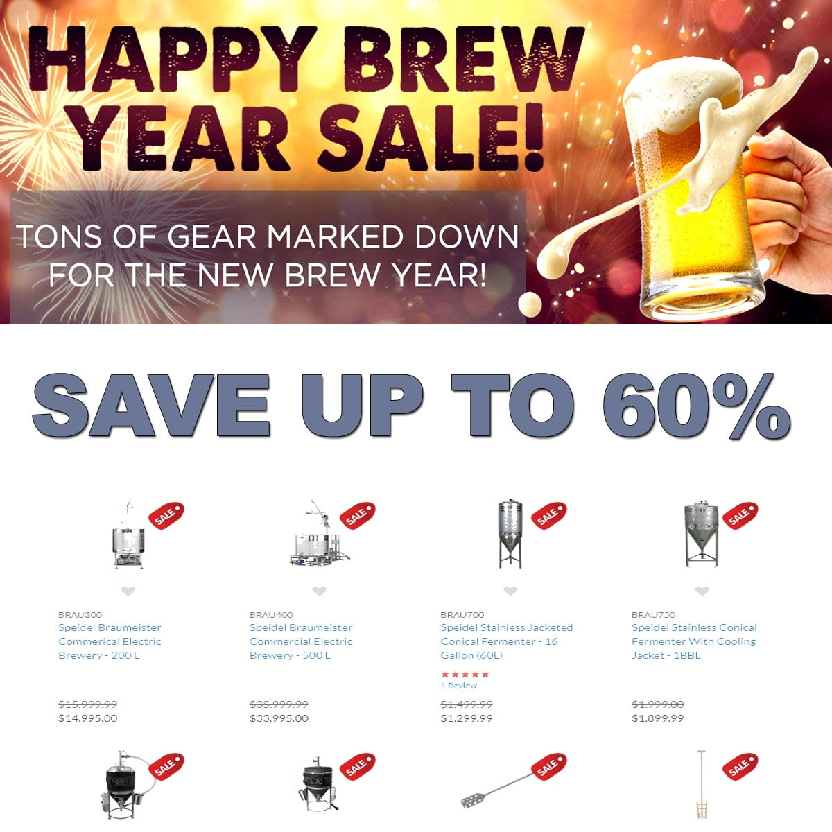 Save Up To 60% At The MoreBeer.com Happy Brew Year Sale