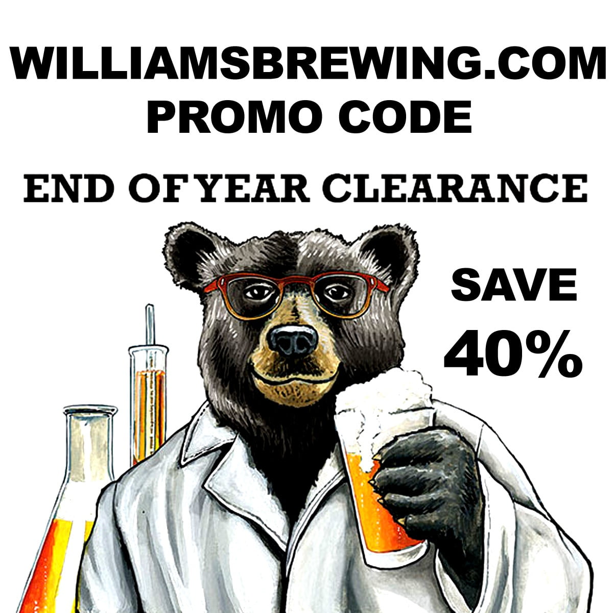 WilliamsBrewing.com Promo Code Year End Sale