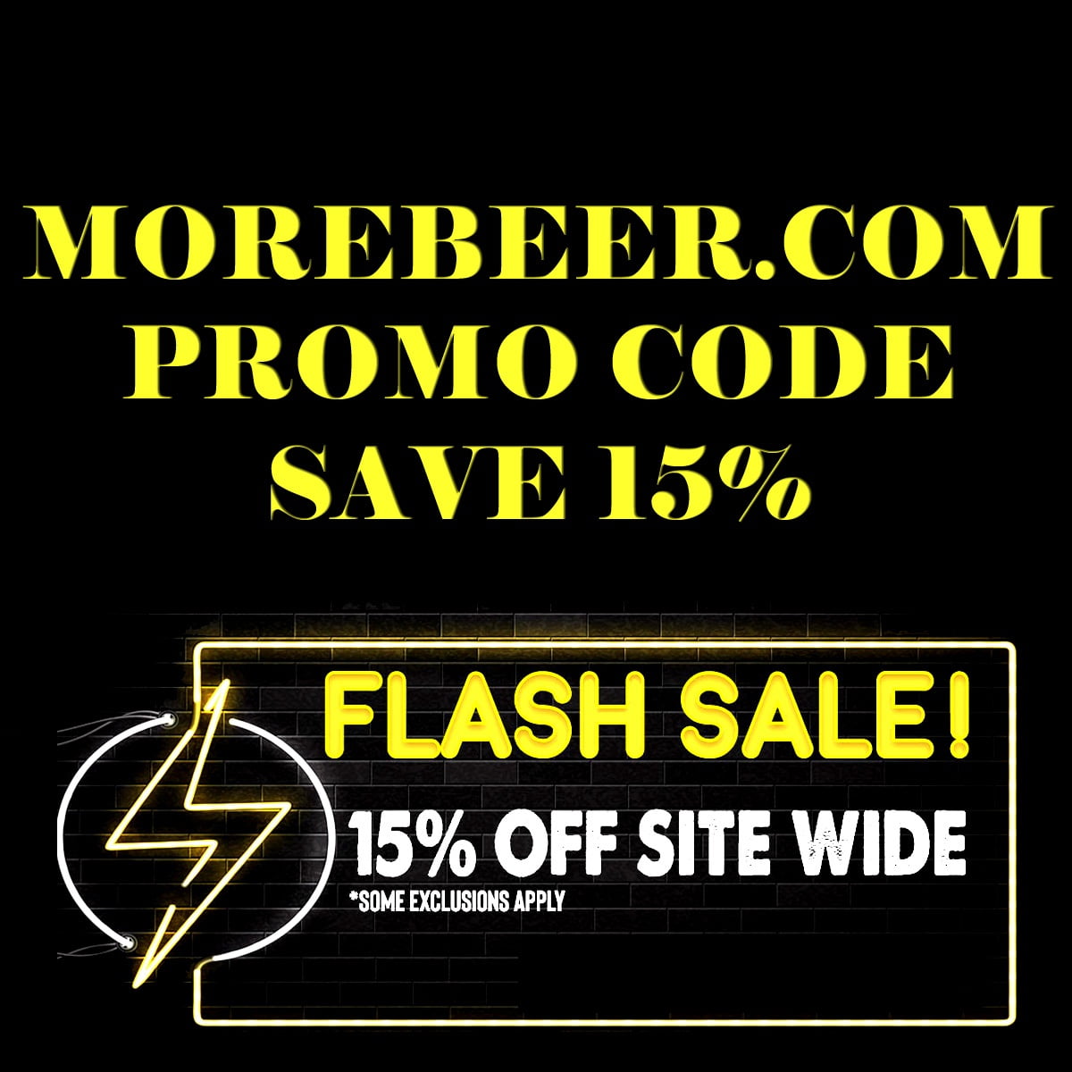 MoreBeer.com Flash Sale, Save an Additional 15% With This Promo Code