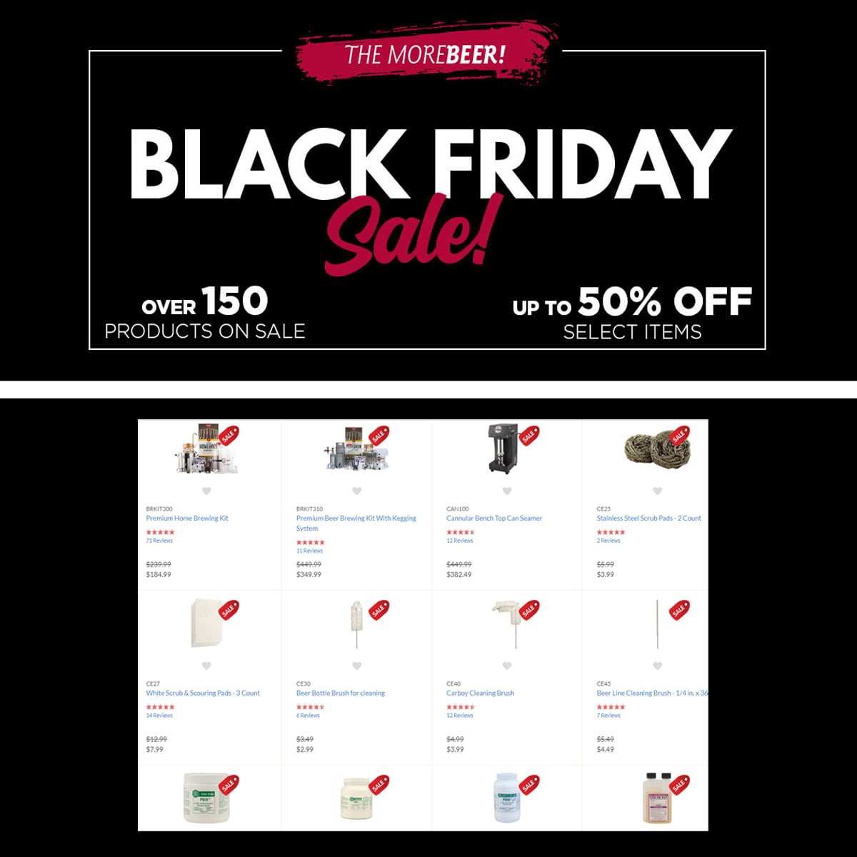 MoreBeer.com Black Friday Sale Promo Code - Save 50%