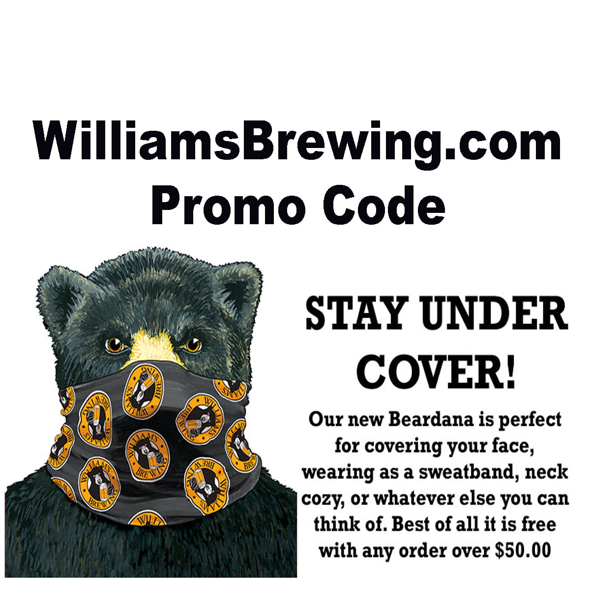Get a FREE Beardana with the WilliamsBrewing.com Promo Code for August 2020